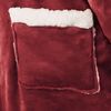 vidaXL Odeja s kapuco Bordeaux rdeča xl Flis in flanel