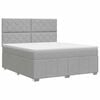 vidaXL Postelja boxspring z vzmetnico Svetlo siva 160 x 200 cm Blago