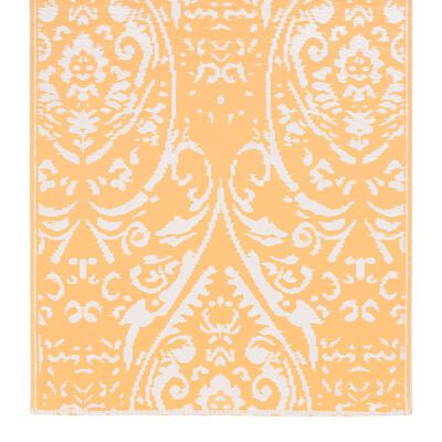 vidaXL Zunanja preproga oranžna in bela 80x150 cm PP