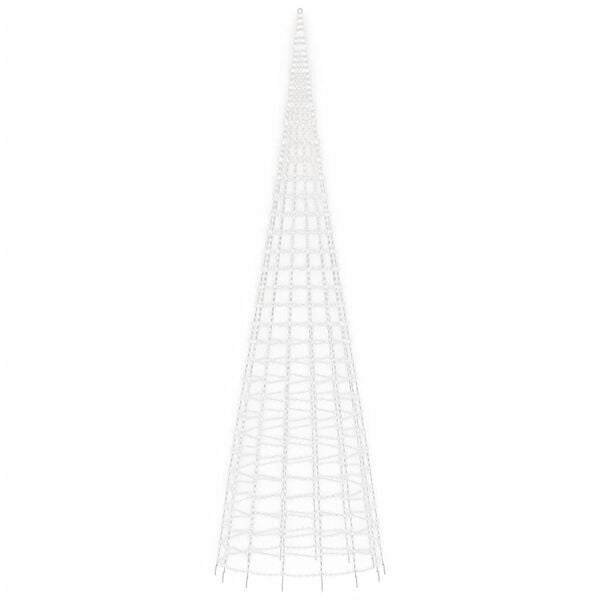 vidaXL LED božično drevo na drogu za zastavo 3000 LED 800 cm