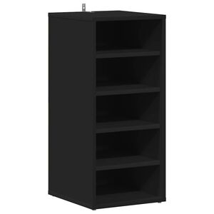 vidaXL Omarica za čevlje črna 31,5x35x70 cm iverna plo&scaron;ča