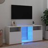 vidaXL TV omarica z LED lučkami bela 120x30x50 cm