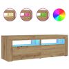 vidaXL Nočne omarice 2 kosa z LED diodami Artisan Oak 60x35x40 cm