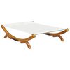 vidaXL Zunanja postelja 165x188,5x46 cm trden les krem