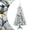 vidaXL Umetno Zložljivo Božično Drevo Bela 120 cm PE in PVC