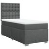 vidaXL Box spring postelja z vzmetnico temno siva 90x190 cm blago