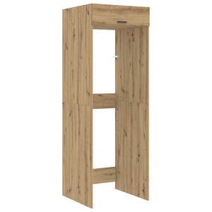 vidaXL Omara za pralni stroj z vrati Umetni hrast 67,5 x 68 x 200 cm