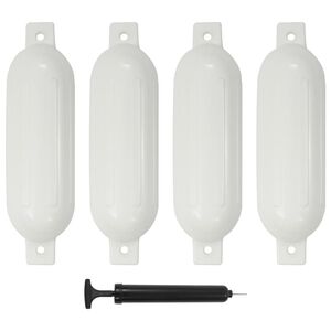 vidaXL Odbijač za čoln 4 kosi bela 51x14 cm PVC