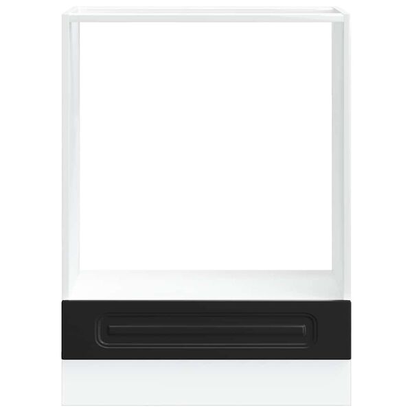 vidaXL Omarica za pečico Kalmar črn inženirski les