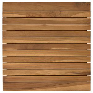vidaXL Nepremična povr&scaron;ina 50 x 50 x 3,5 cm Kvadrat Trden tikov les