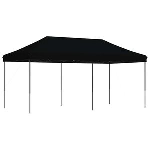 vidaXL Zložljivi pop-up &scaron;otor za zabave črn 580x292x315 m
