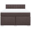 vidaXL Box spring postelja z vzmetnico temno rjav 140x190 cm blago
