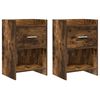 vidaXL Posteljne mize 2 pcs Dimljen hrast 40 x 30 x 60 cm