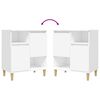 vidaXL Komoda 3 kosa bela 60x35x70 cm inženirski les