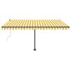 vidaXL Avtomatska tenda LED + senzor 450x350 cm rumeno/bela