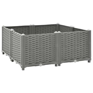 vidaXL Visoka greda 80x80x38 cm polipropilen