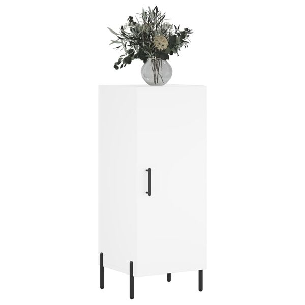 vidaXL Komoda bela 34,5x34x90 cm inženirski les