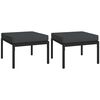 vidaXL Vrtni stolčki za noge s sivimi blazinami 2 kos 60x60x35cm jeklo