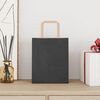 vidaXL Papirnate vrečke 250 kosov z ročaji črne barve 18x8x22 cm