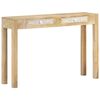vidaXL Konzolna mizica 110x30x75 cm trden beljen mangov les