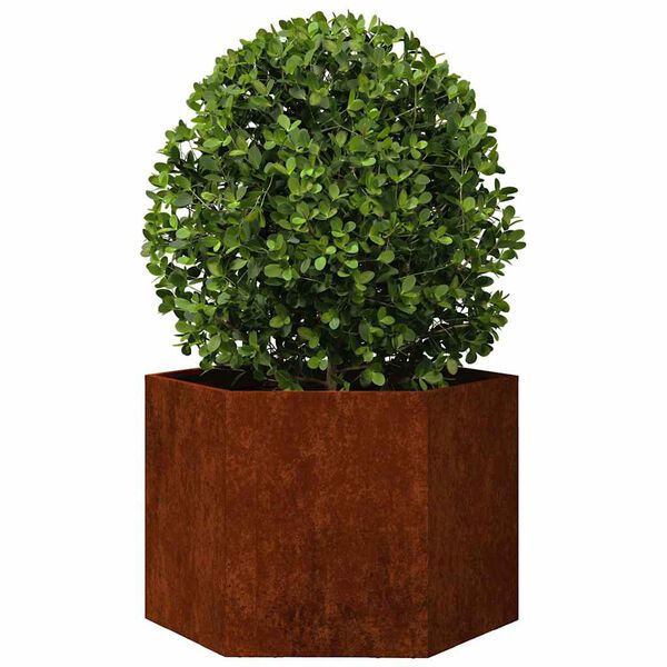 vidaXL Cvetlično korito zarjavelo 60x60x45 cm corten jeklo