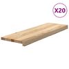 vidaXL Podloge za stopnice 20 kosov 80x30x2 cm trdna hrastovina