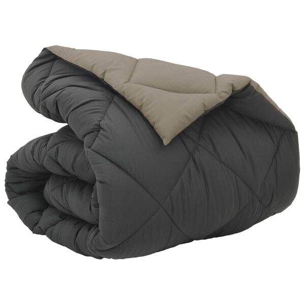 vidaXL Zimska posteljnina Svetlo siva in antracit 200 x 155 cm