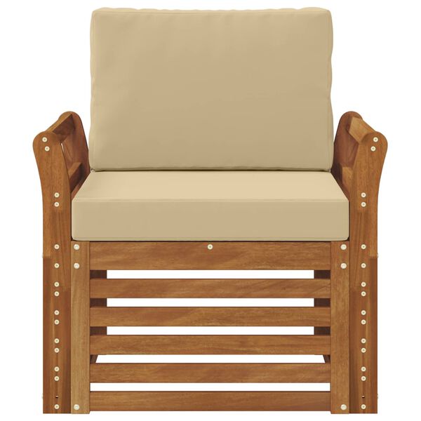 vidaXL Zunanja garnitura za sedenje Masivno akacijevo les in poliester