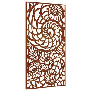 vidaXL Vrtna stenska dekoracija 105x55 cm corten jeklo &scaron;koljke