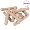 vidaXL Leseni zatiči 12 kos Rjava &Oslash; 6 x 40 mm Trden les