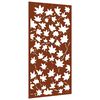 vidaXL Vrtna stenska dekoracija 105x55 cm corten jeklo javorjevi listi