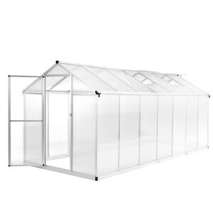 vidaXL Rastlinjak iz aluminija 421x190x195 cm 15,6 m&sup3;