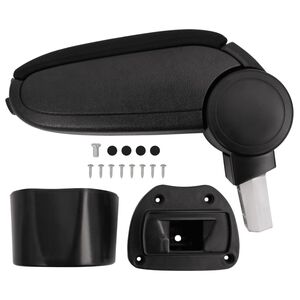 vidaXL Avtomobilski naslon za roke črn 14,5x31,5x(30-48) cm ABS