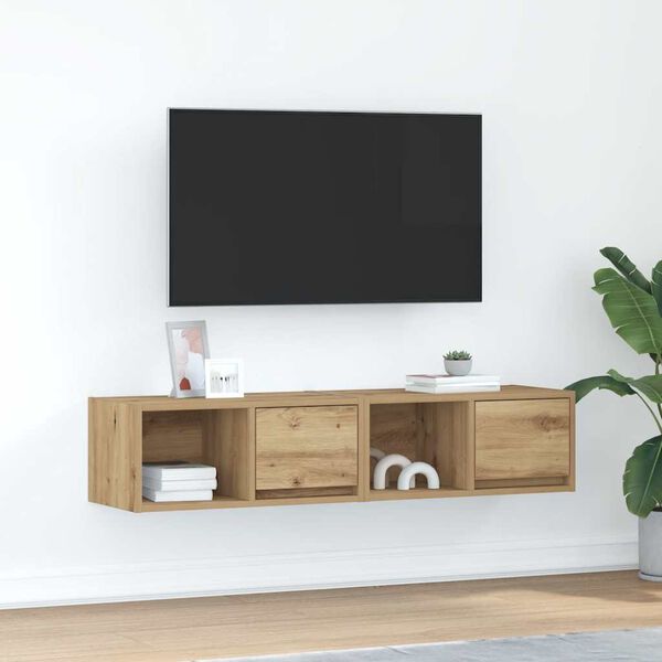vidaXL TV omarica 2 kosa artisan hrast 60x31x25,5 cm inženirski les