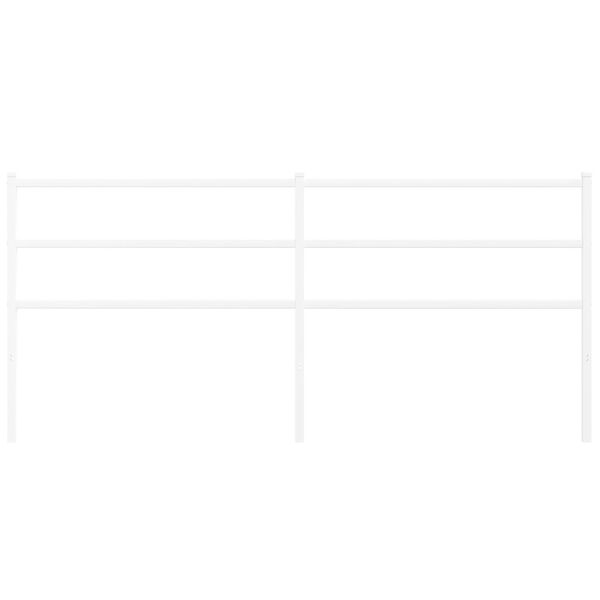 vidaXL Kovinsko vzglavje belo 200 cm