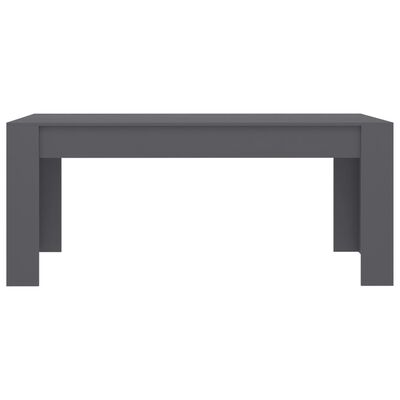 vidaXL Jedilna miza siva 180x90x76 cm iverna plošča