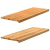 vidaXL Okenske police 2 kosa svetlo rjava 110x40x2 cm trdna hrastovina