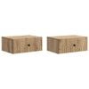 vidaXL Stenski nočni omarici 2 kos Artisan hrast 49 x 34,5 x 20 cm