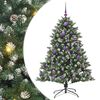 vidaXL Umestno božično drevo Zelena 150 cm PVC, plastika in jeklo