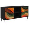 vidaXL TV omarica BONN 102 x 33 x 51 cm Črni hrast Inženirski les