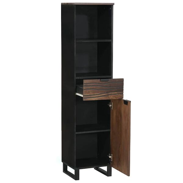 vidaXL Kopalni&scaron;ka omara za umivalnik s polico Oreh 38 x 33 x 160 cm