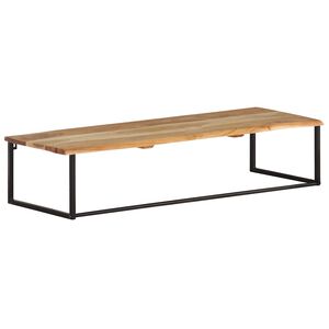 vidaXL Obe&scaron;alnik z naravnimi robovi 100x35x22 cm trden akacijev les