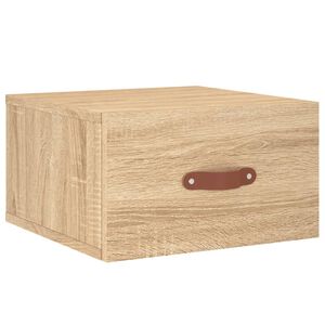 vidaXL Stenska nočna omarica sonoma hrast 35x35x20 cm