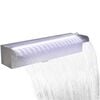 vidaXL Pravokotna fontana za bazen LED slap nerjaveče jeklo 45 cm
