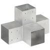 vidaXL Spojnik za steber X oblike pocinkana kovina 101x101 mm