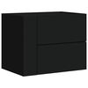 vidaXL Stenska nočna omarica 2 kosa Črna 45x30x35 cm