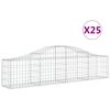vidaXL Obokane gabion ko&scaron;are 25 kosov 200x30x40/60 cm pocinkano železo
