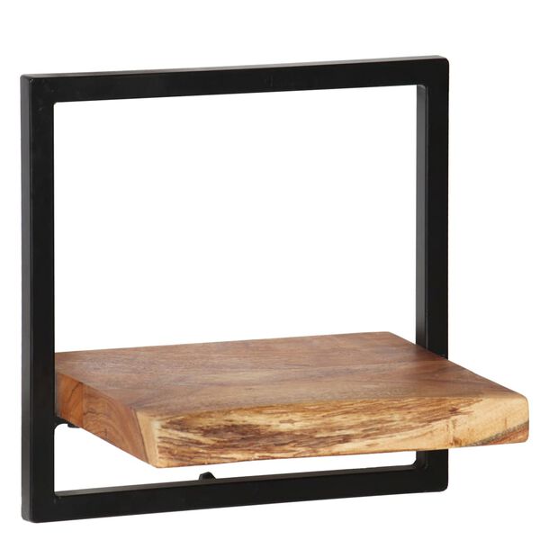 vidaXL Komplet stenskih polic 5 kosov trden akacijev les in jeklo