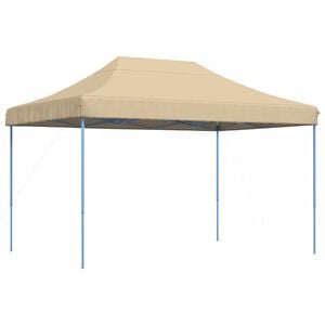 vidaXL Zložljivi pop-up &scaron;otor za zabave bež 410x279x315 m