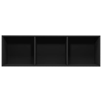vidaXL Knjižna / TV omara črna 36x30x114 cm iverna plošča
